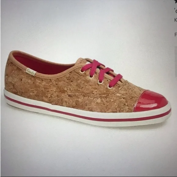Keds Kate Spade corky lipstick pink sneakers. Size 7.5 - Picture 2 of 10